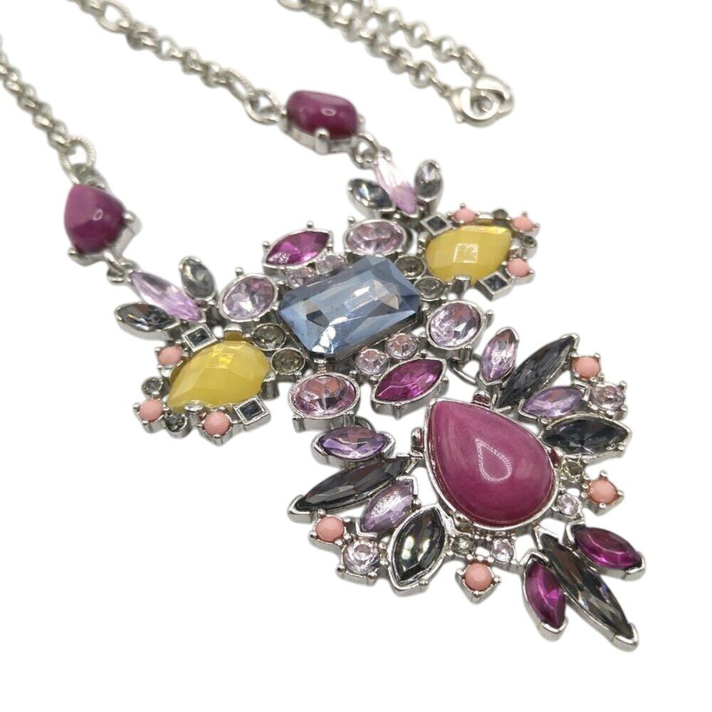 Rhinestone Pendant Necklace, Two Lengths, Double Lobster Clasps, 31" or 16"